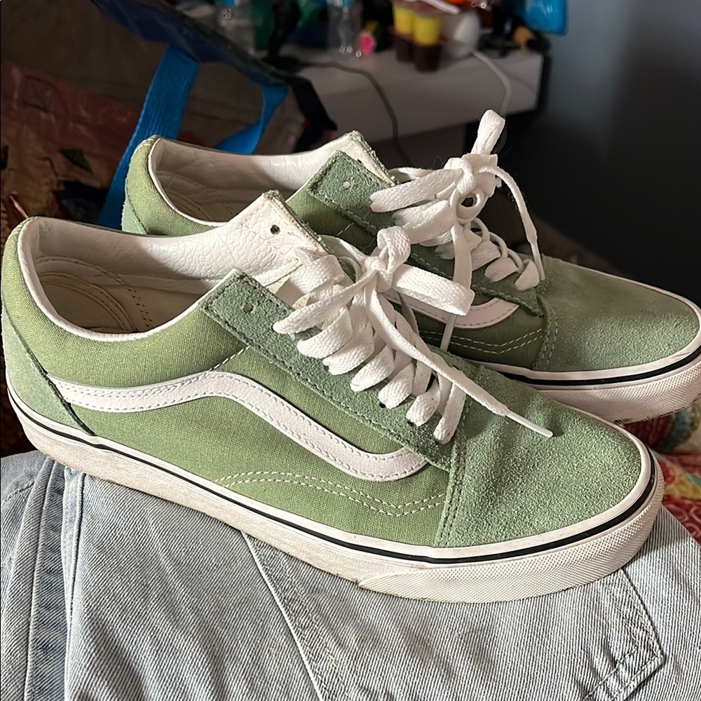 Vans Green Suede Sneakers
